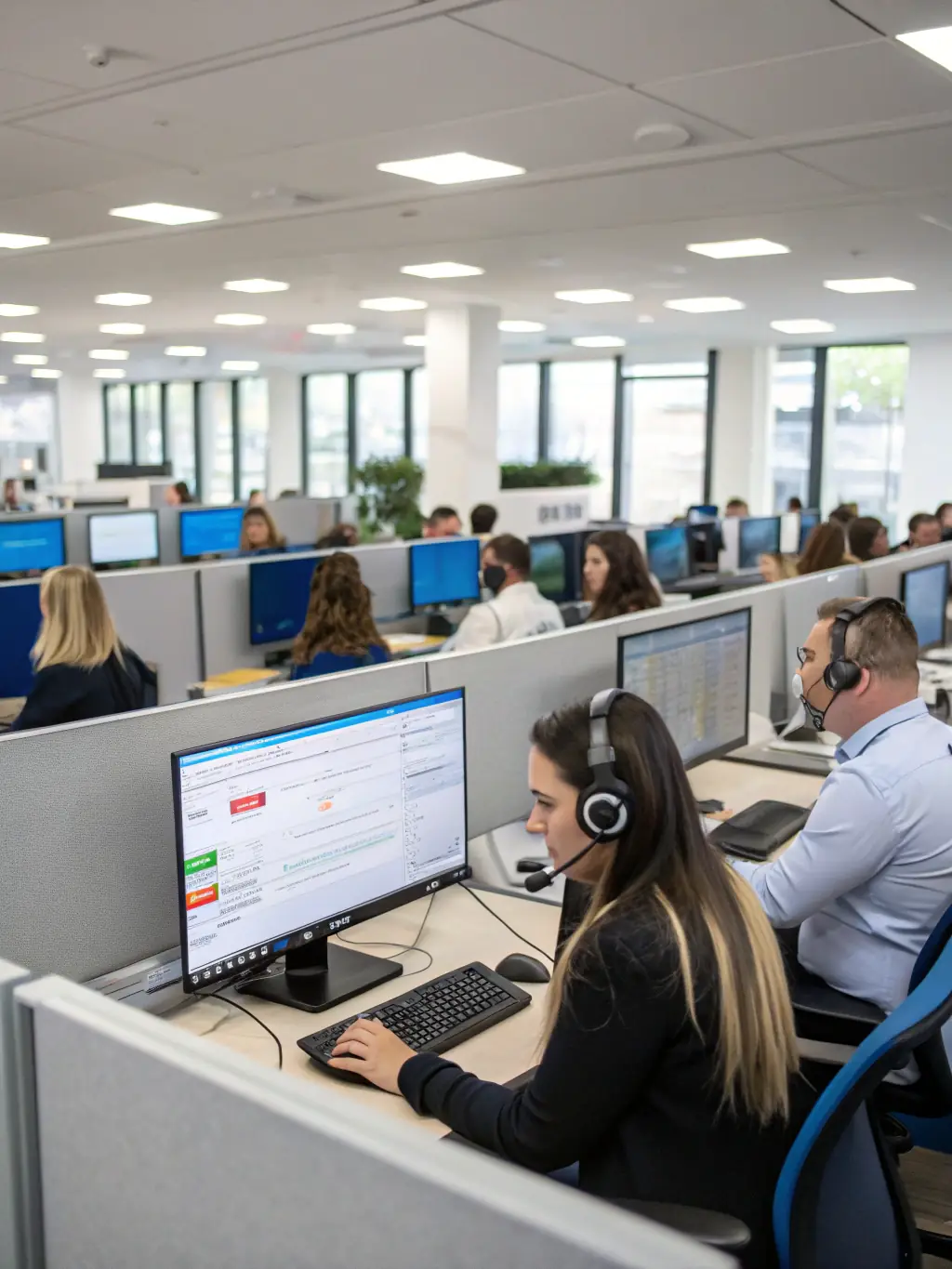 A split-screen image showing an agent cold calling on one side and RMA Solution LLC's support team on the other, highlighting the partnership.